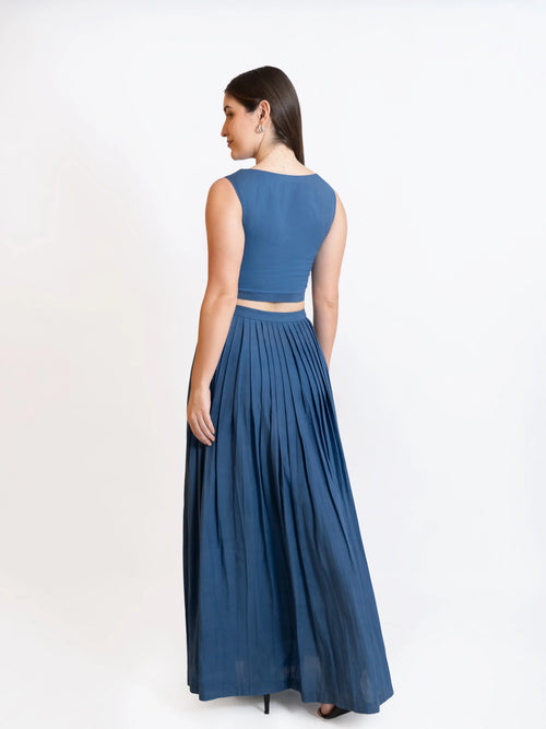 Blue Fitted Top