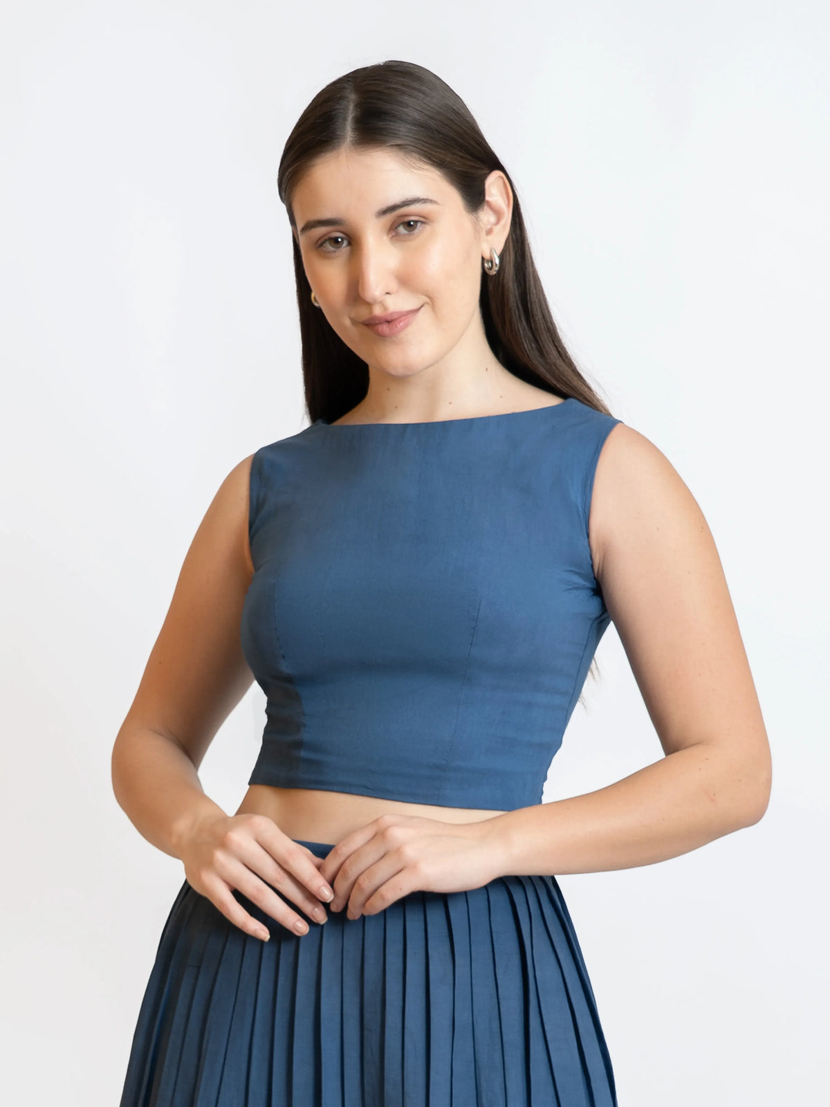 Blue Fitted Top