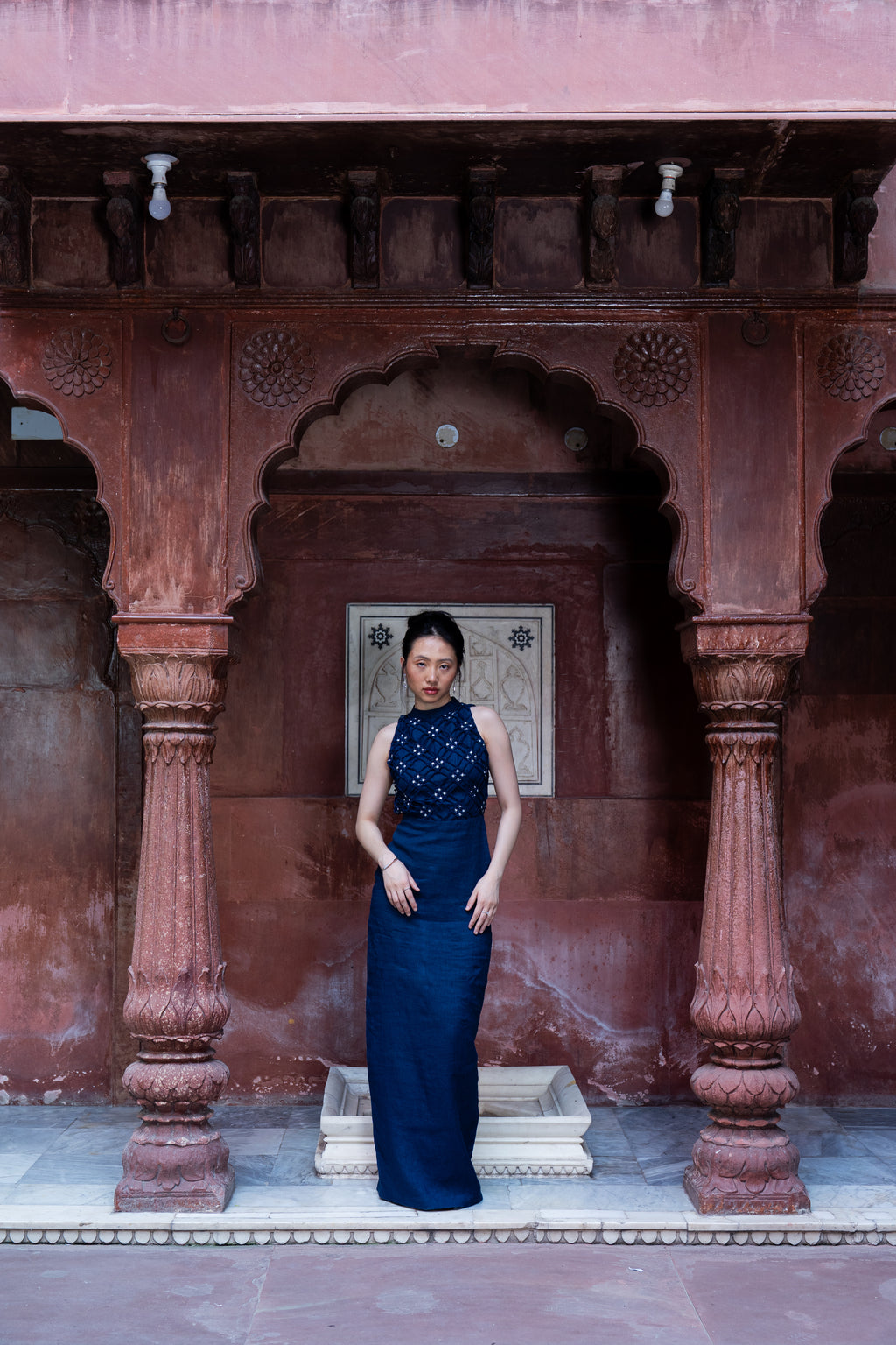 Midnight Blue Weave Dress