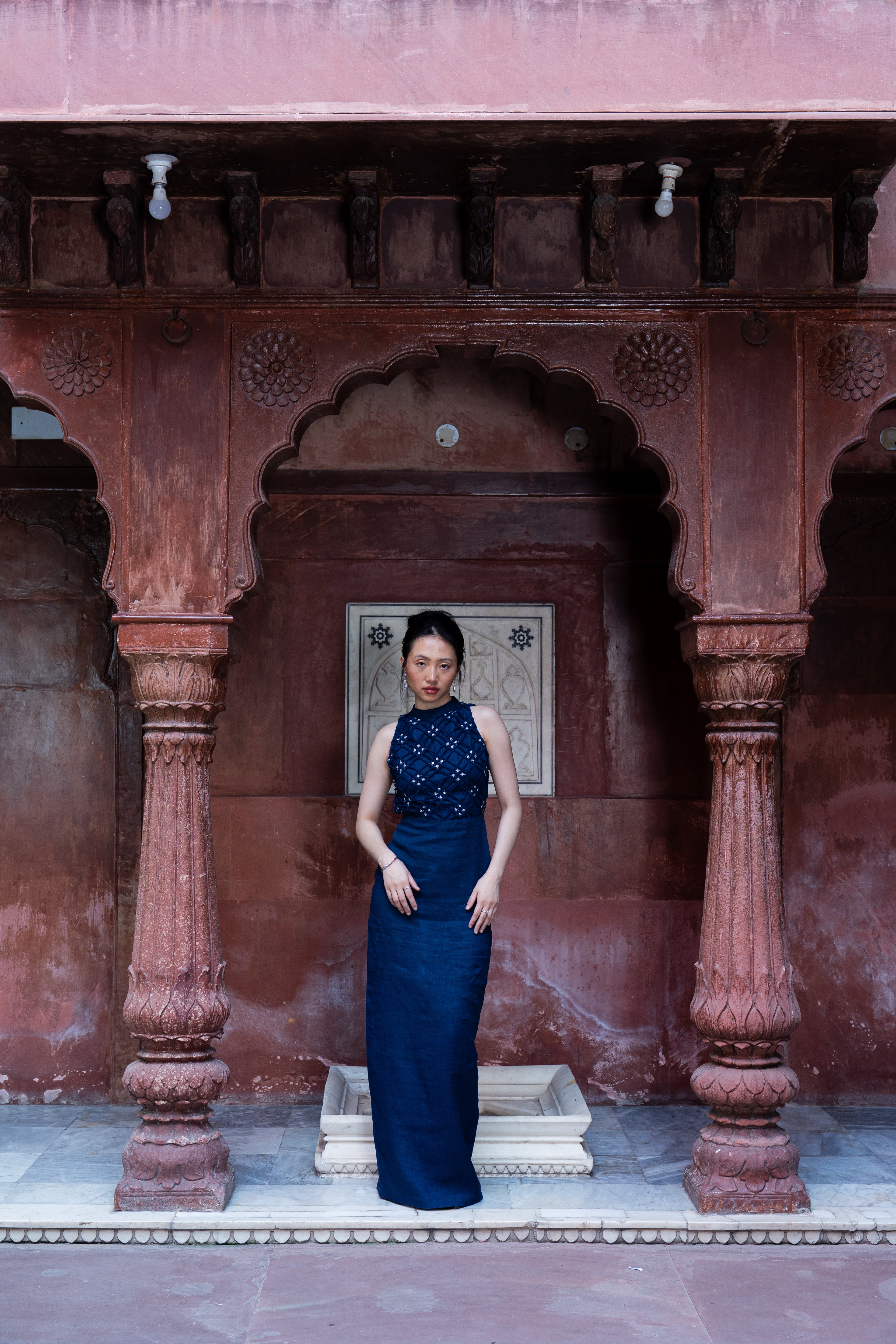 Midnight Blue Weave Dress