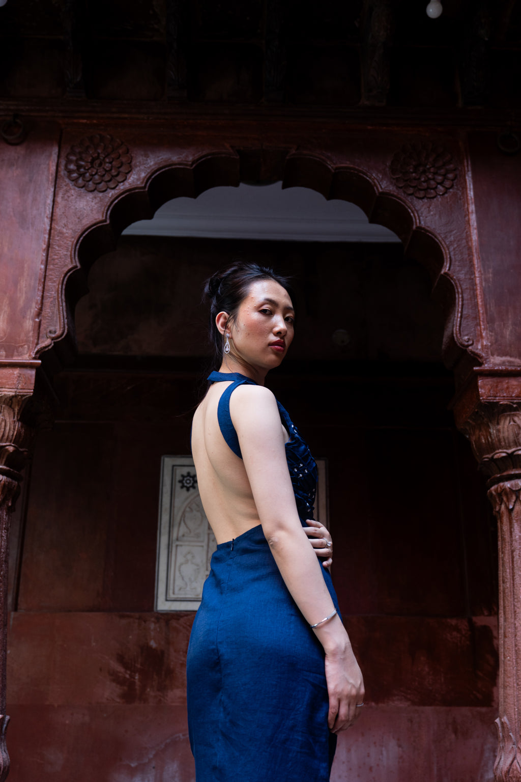 Midnight Blue Weave Dress