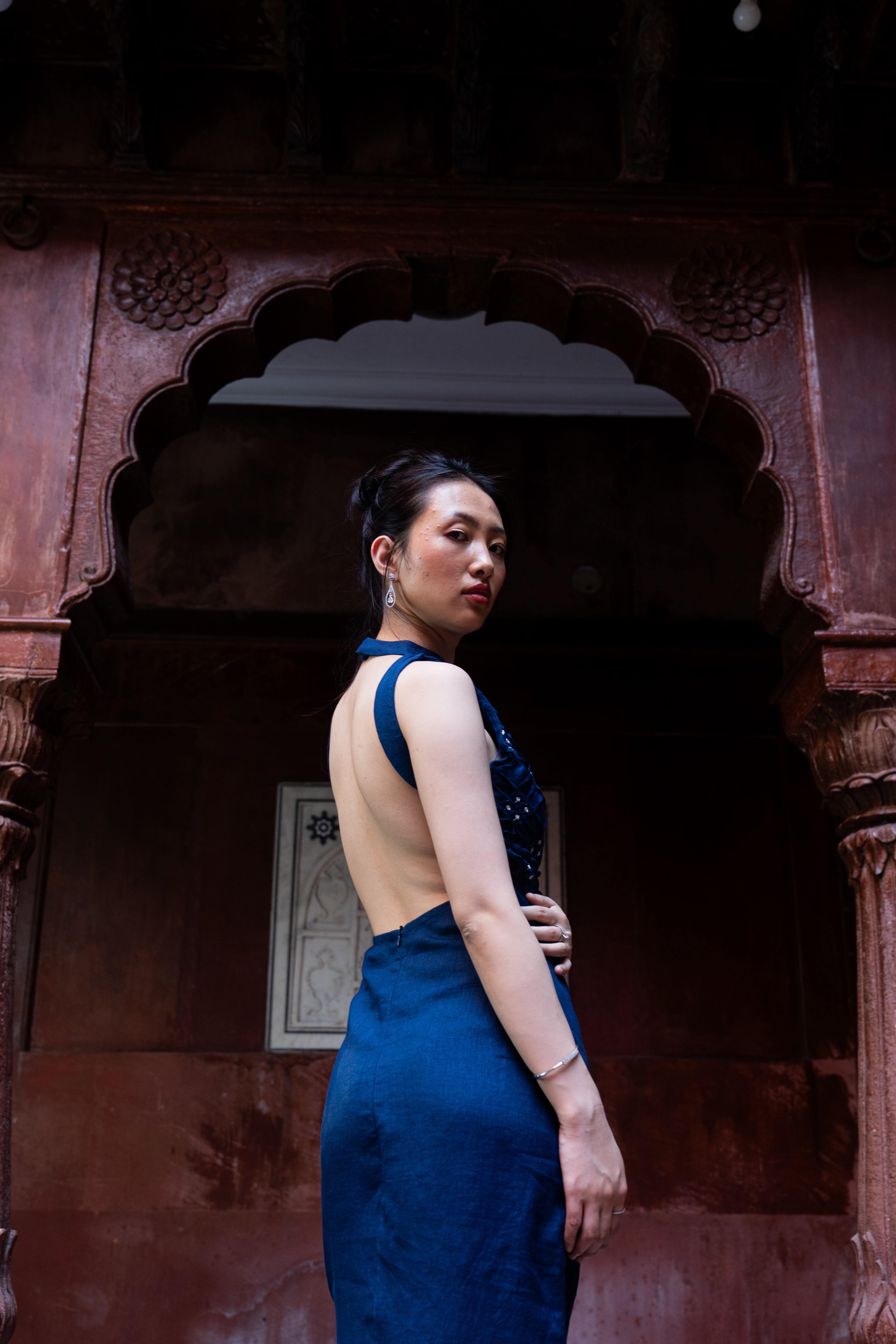 Midnight Blue Weave Dress