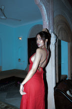 Rich Cherry Drift Dress