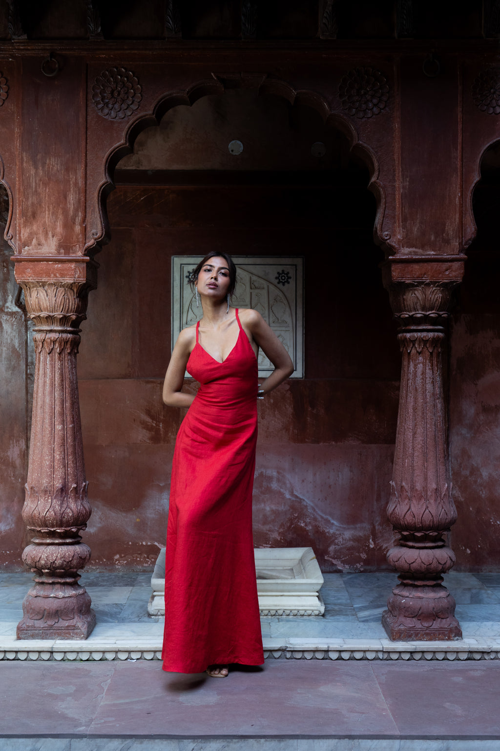 Rich Cherry Drift Dress