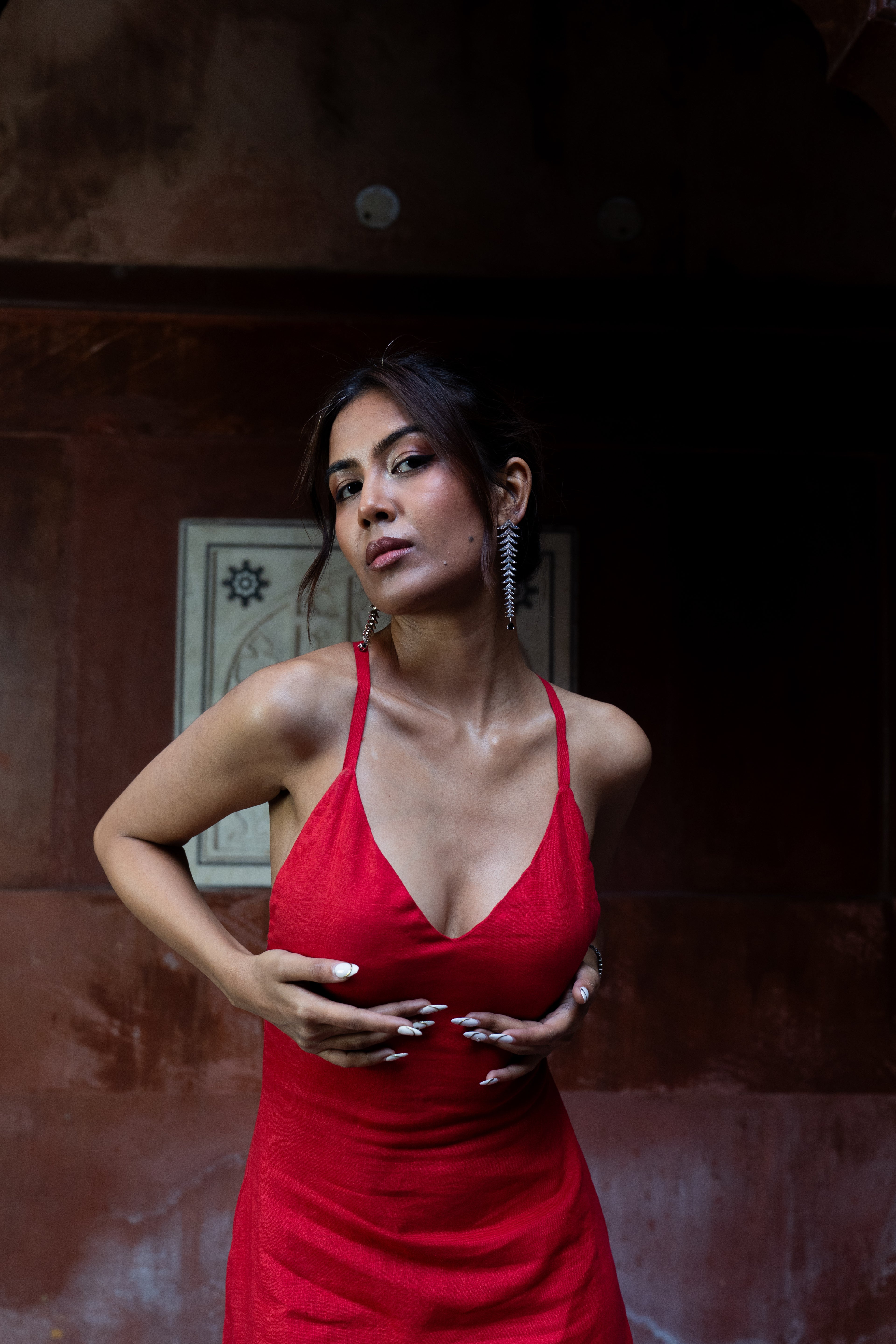 Rich Cherry Drift Dress