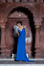 Lapis Drape Dress