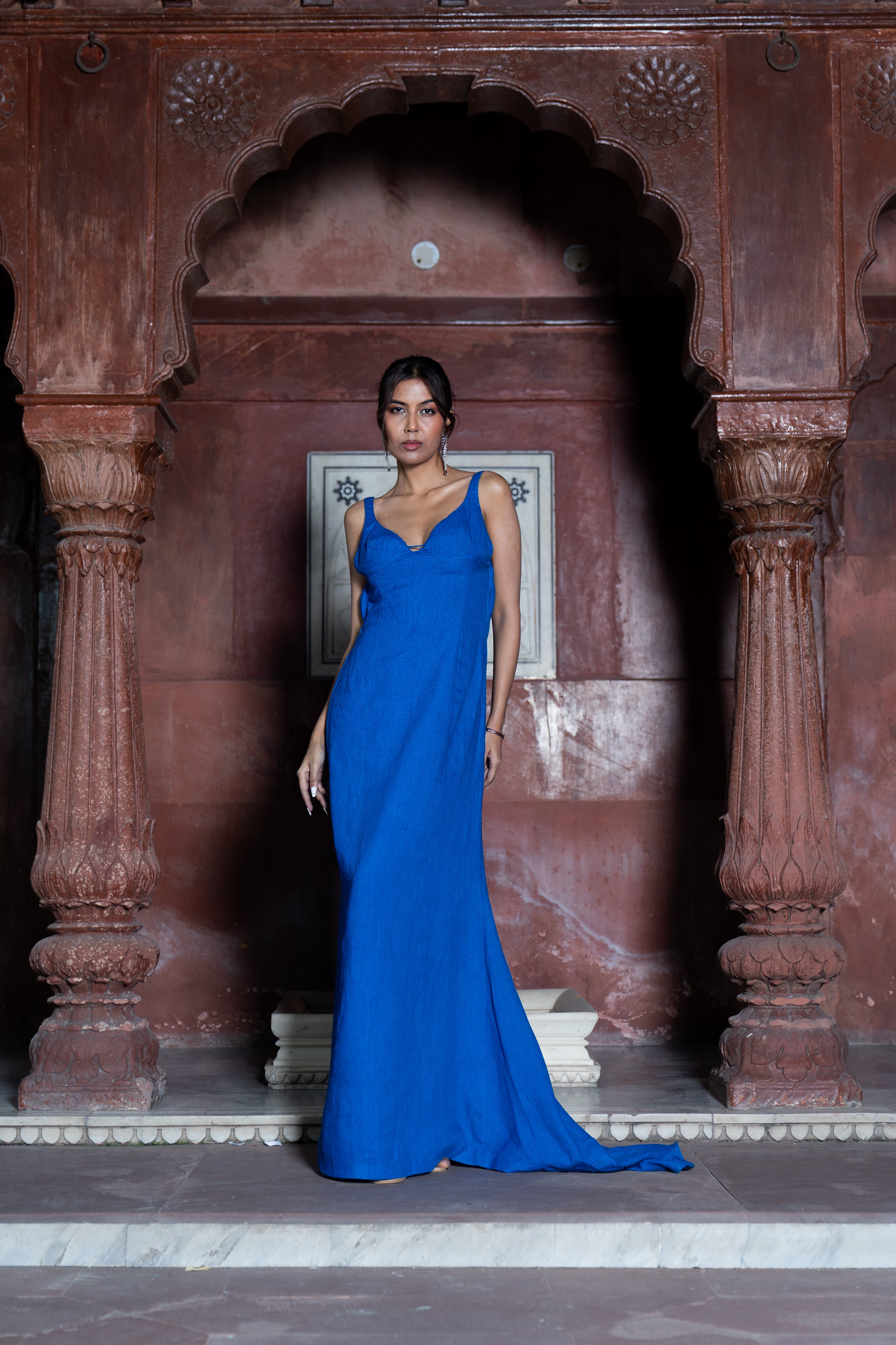 Lapis Drape Dress