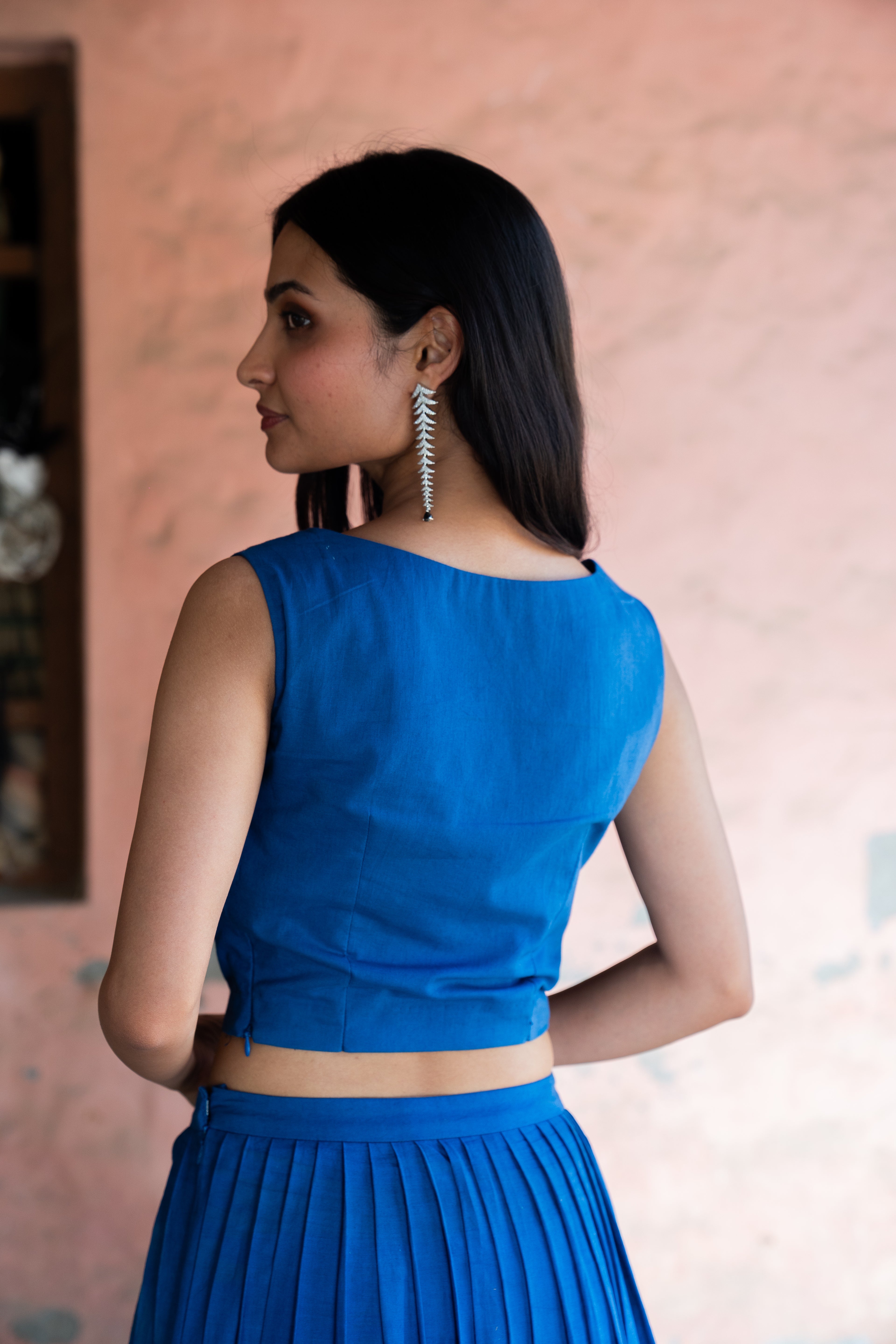 Blue Fitted Top