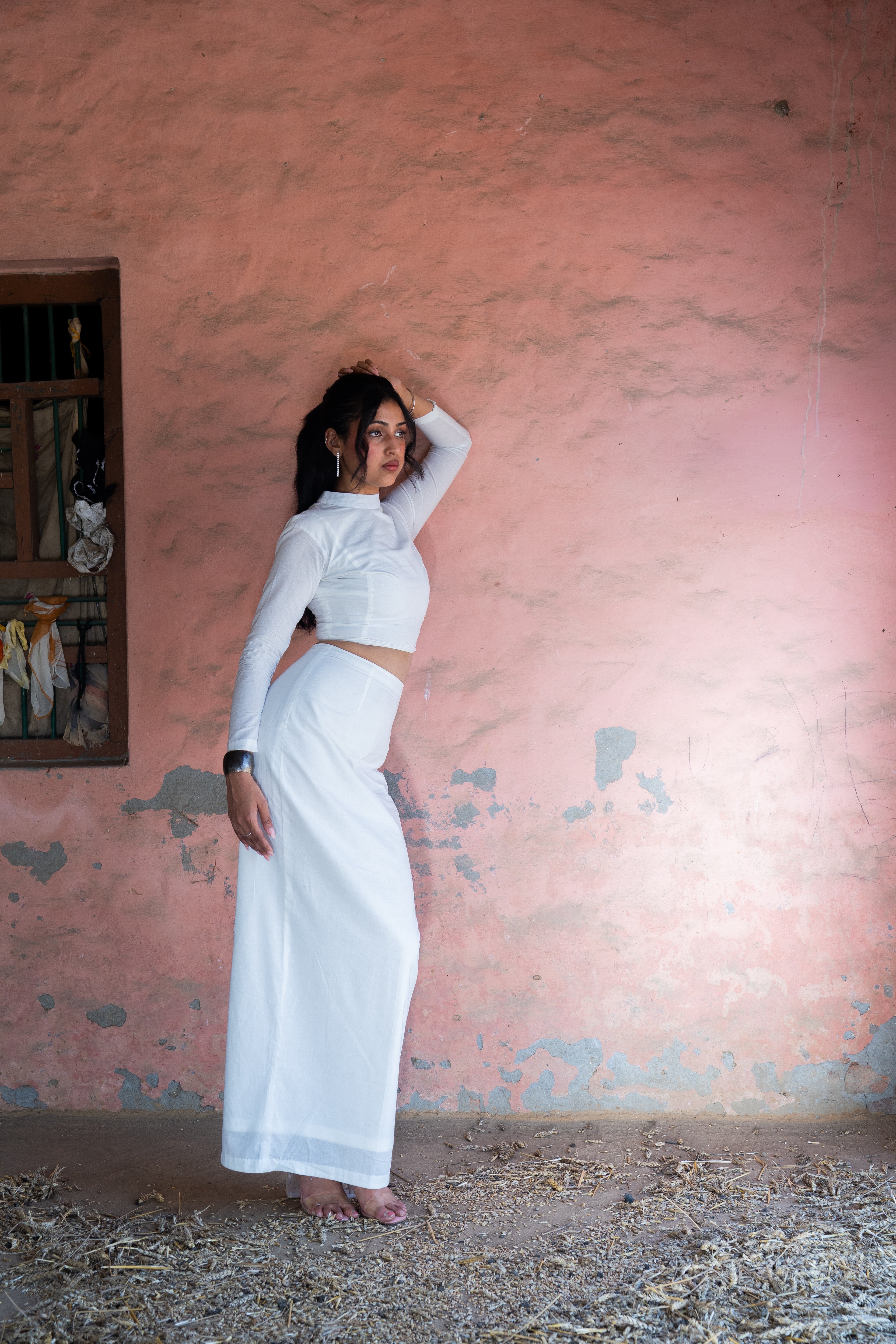 Ivory Straight Skirt