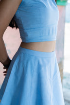 Sky Blue Mini Skirt