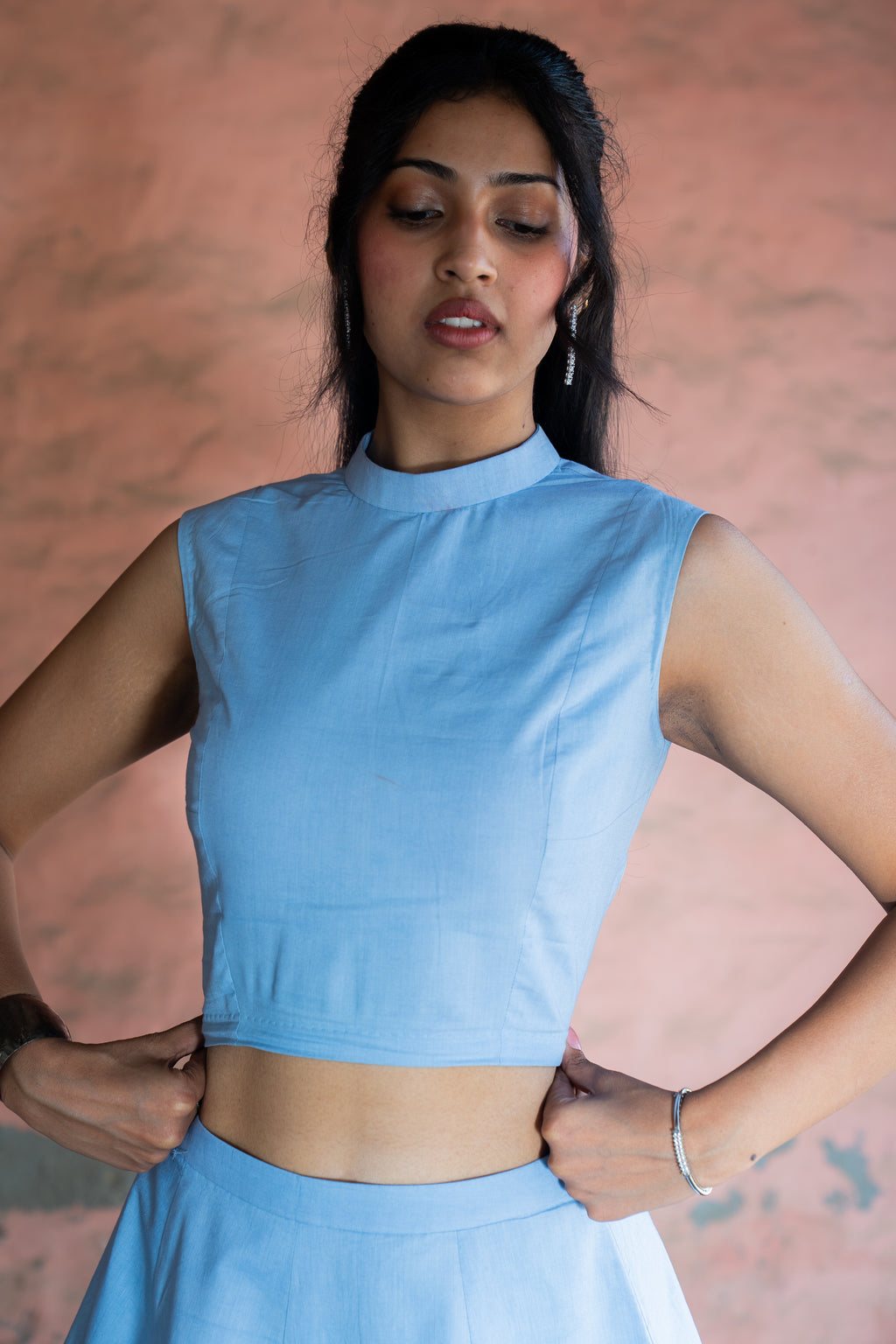 Sky Blue Sleeveless Top