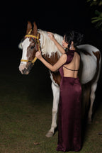 deep wine textured column dress premium fashion