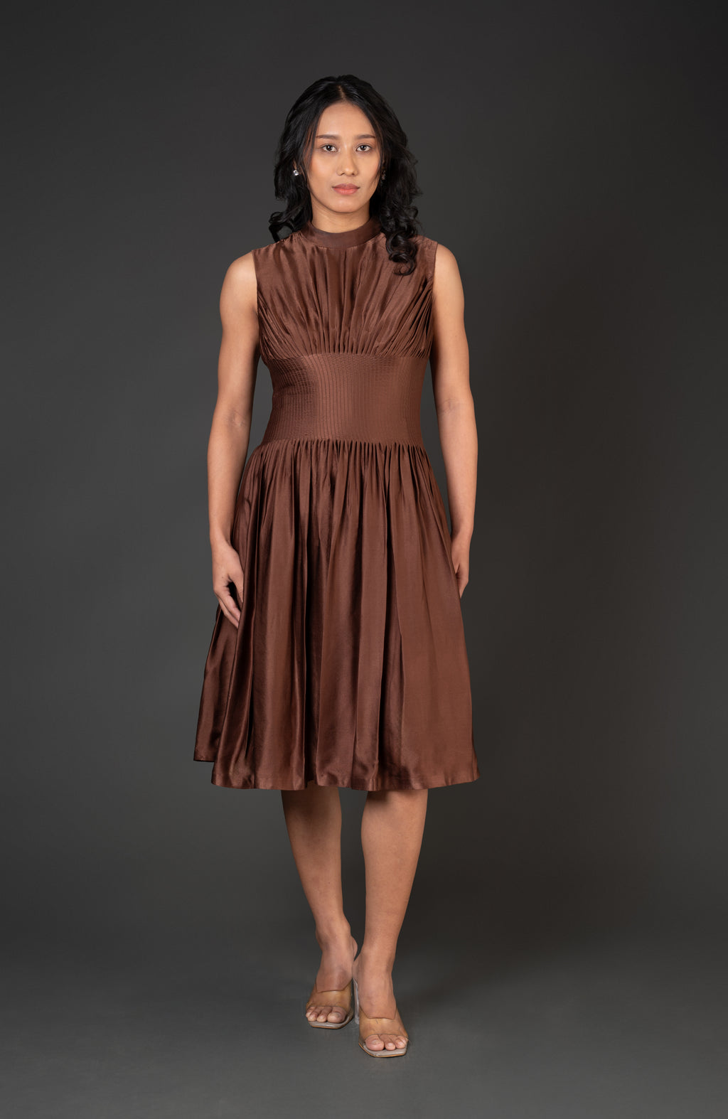 premium lightweight midi dress refined silhouette