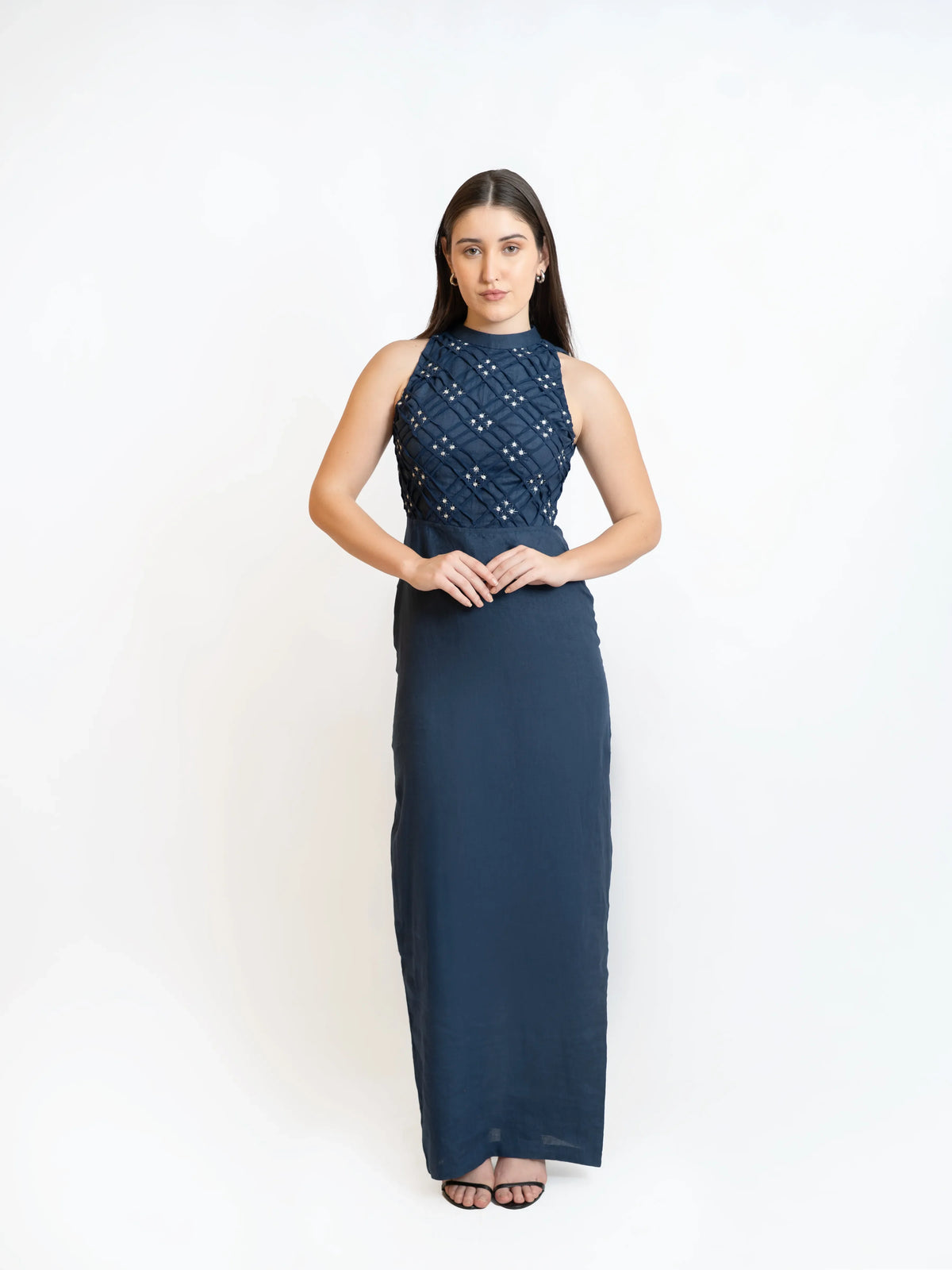 Midnight Blue Weave Dress