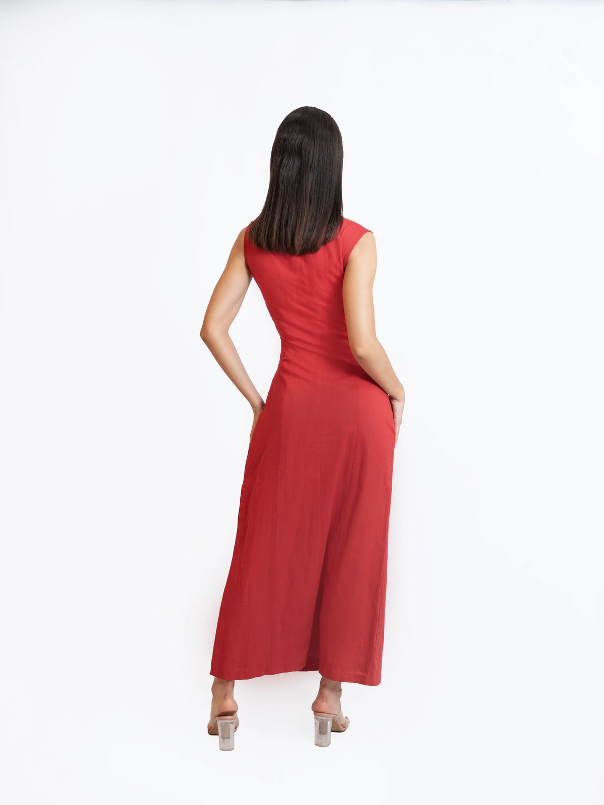 Red Column Dress