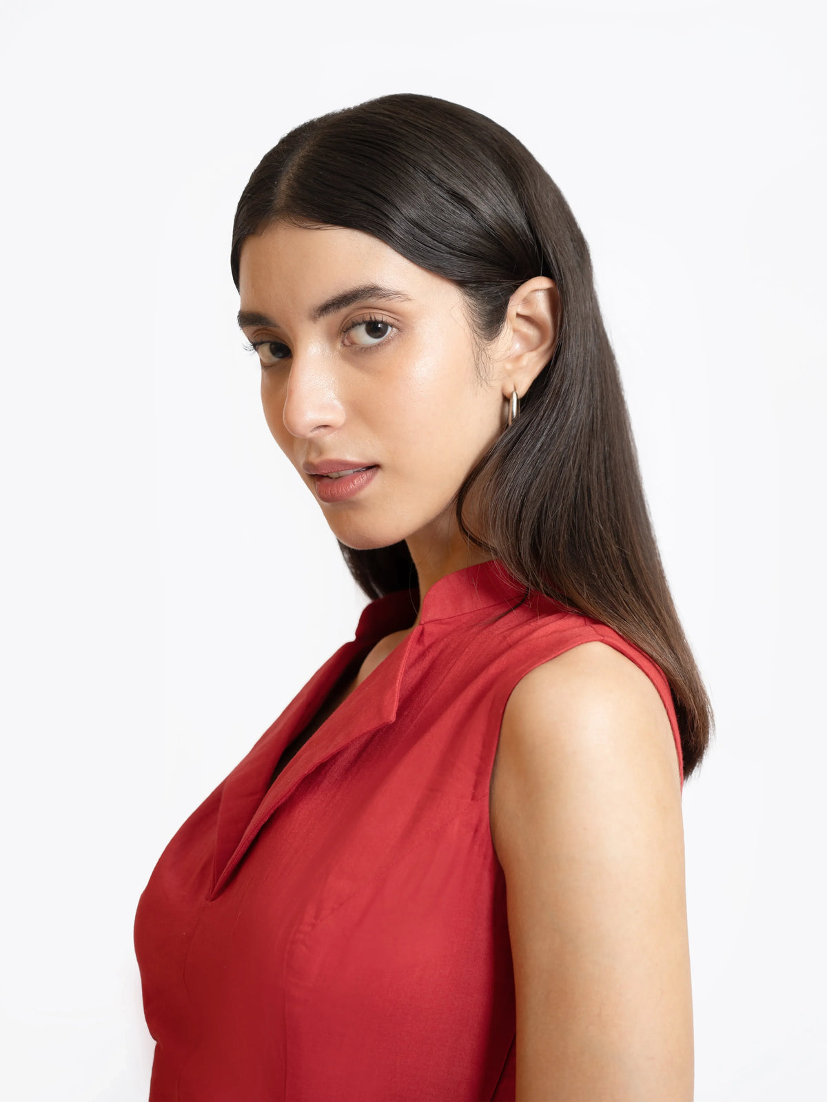Red Column Dress