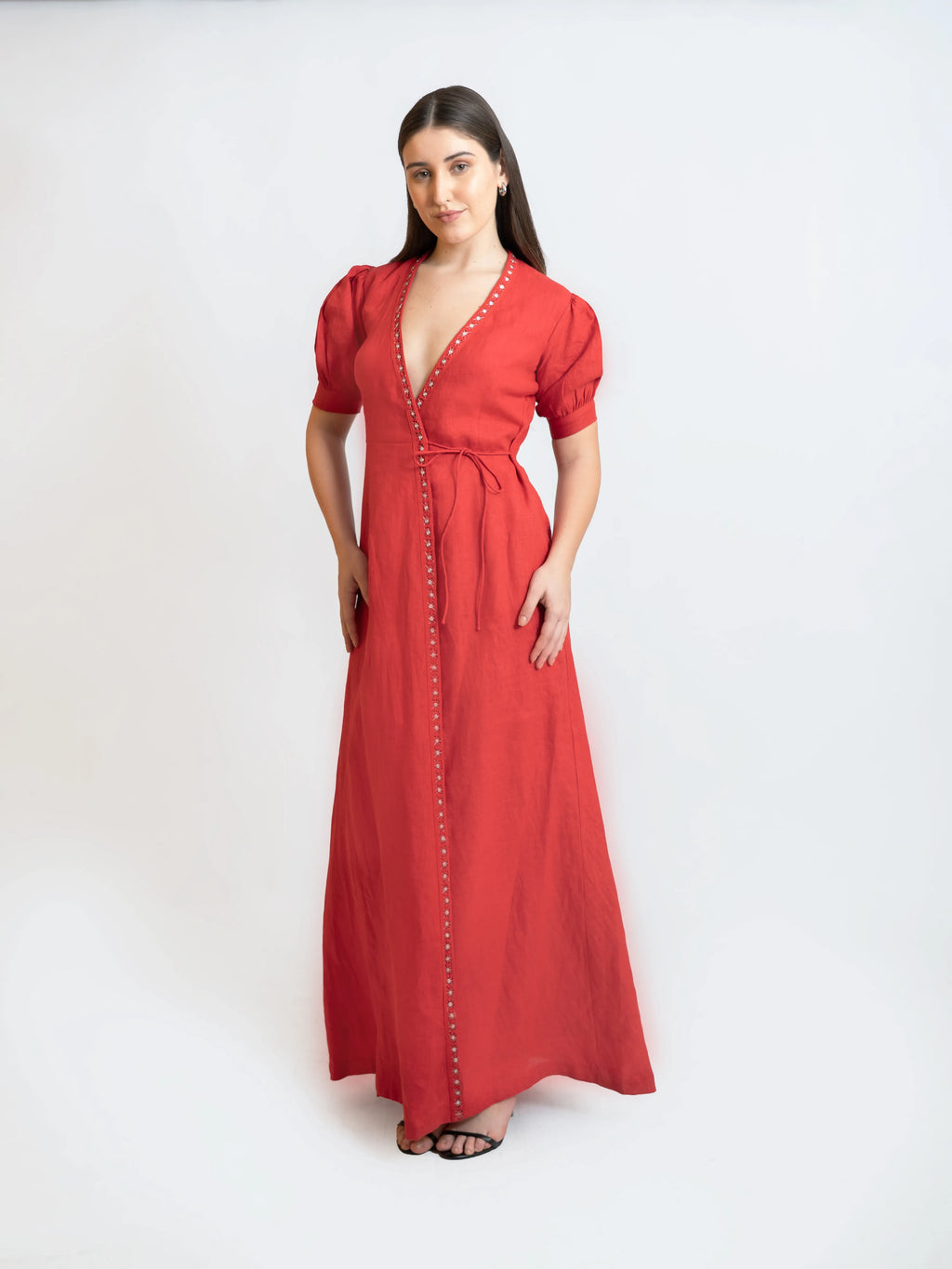 Rising Red Angrakha Dress
