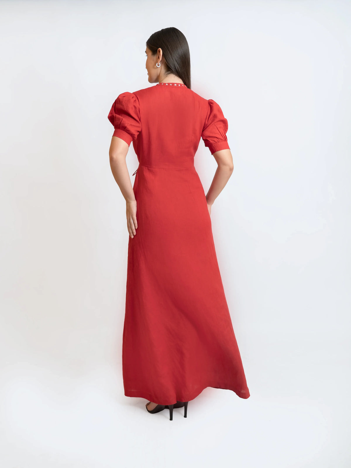 Rising Red Angrakha Dress