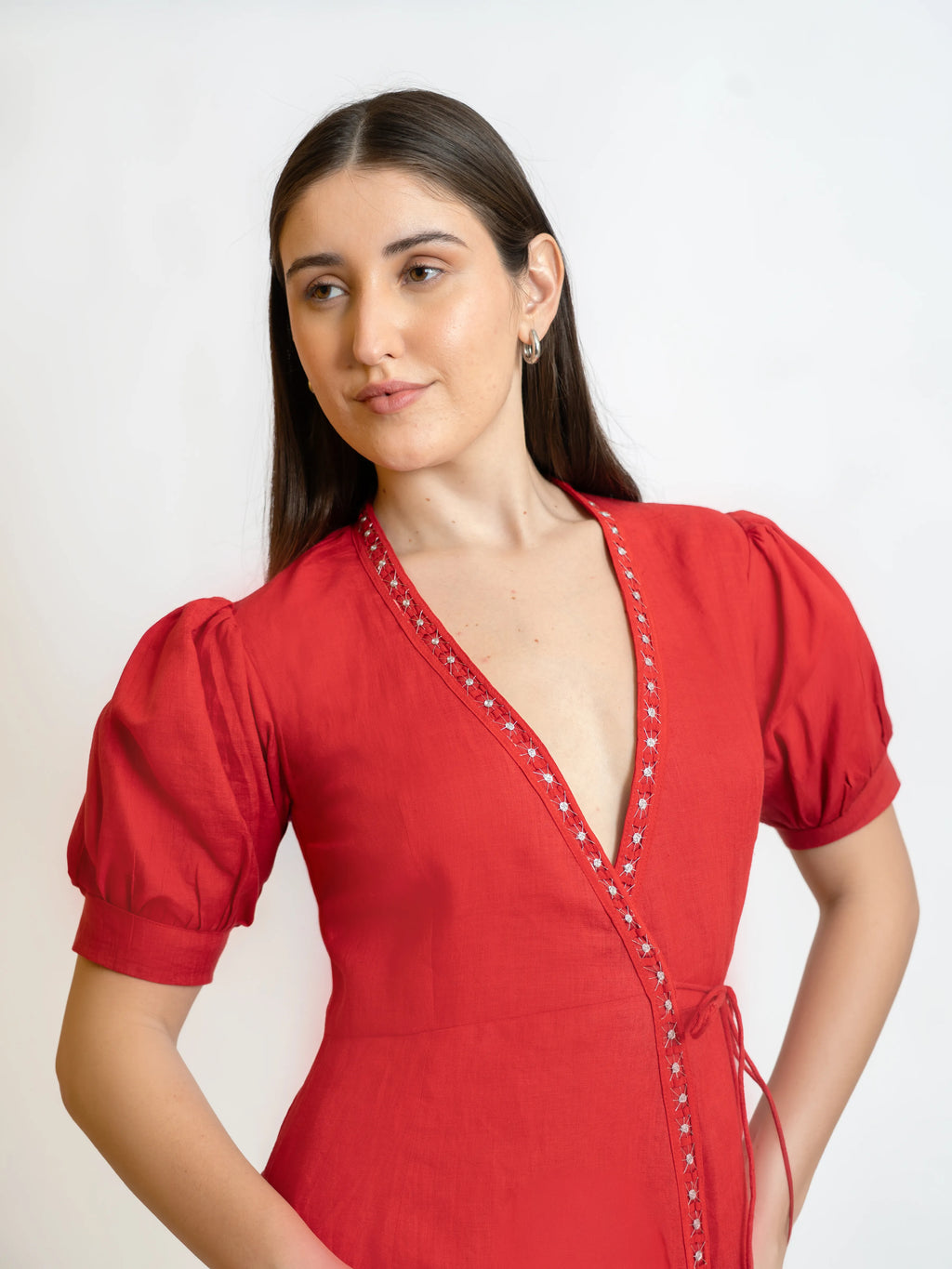Rising Red Angrakha Dress