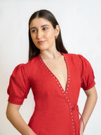Rising Red Angrakha Dress
