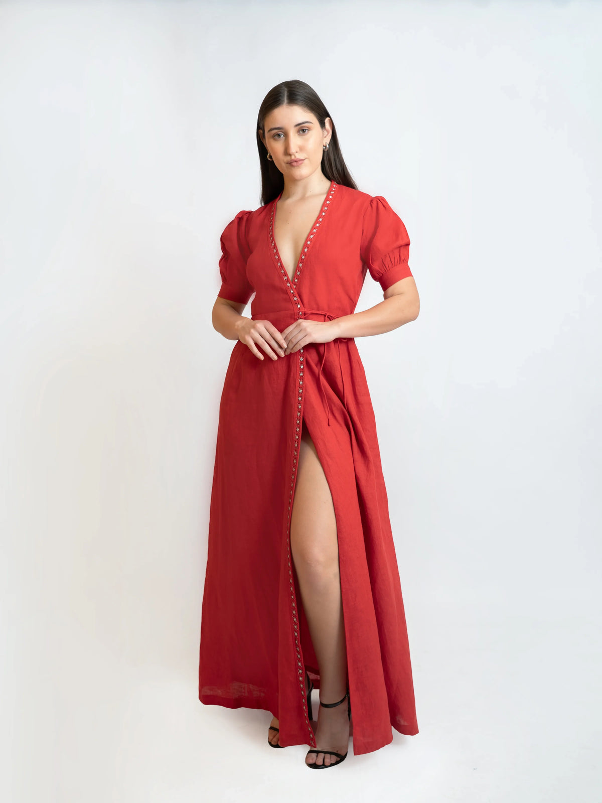 Rising Red Angrakha Dress