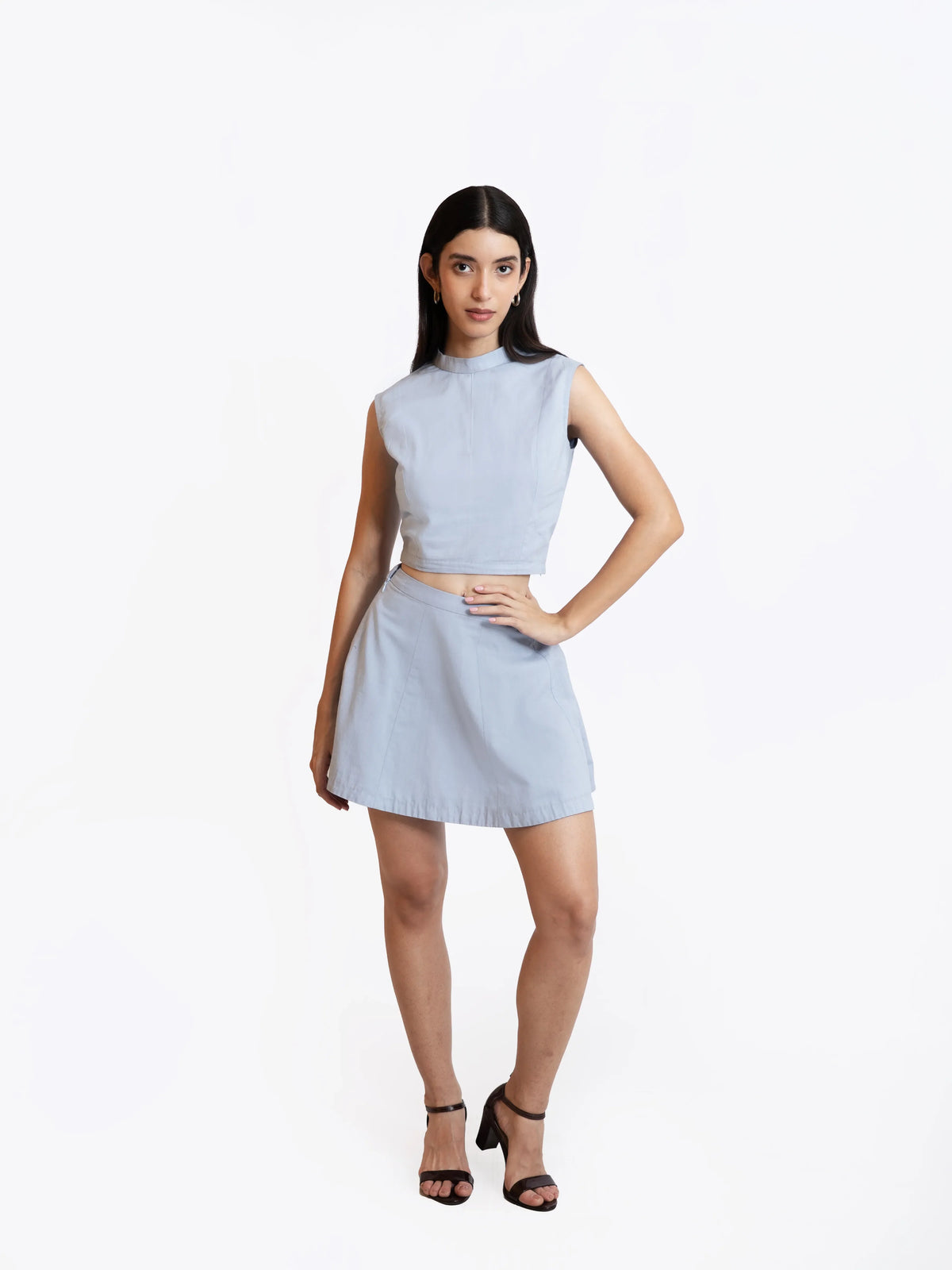 Sky Blue Mini Skirt