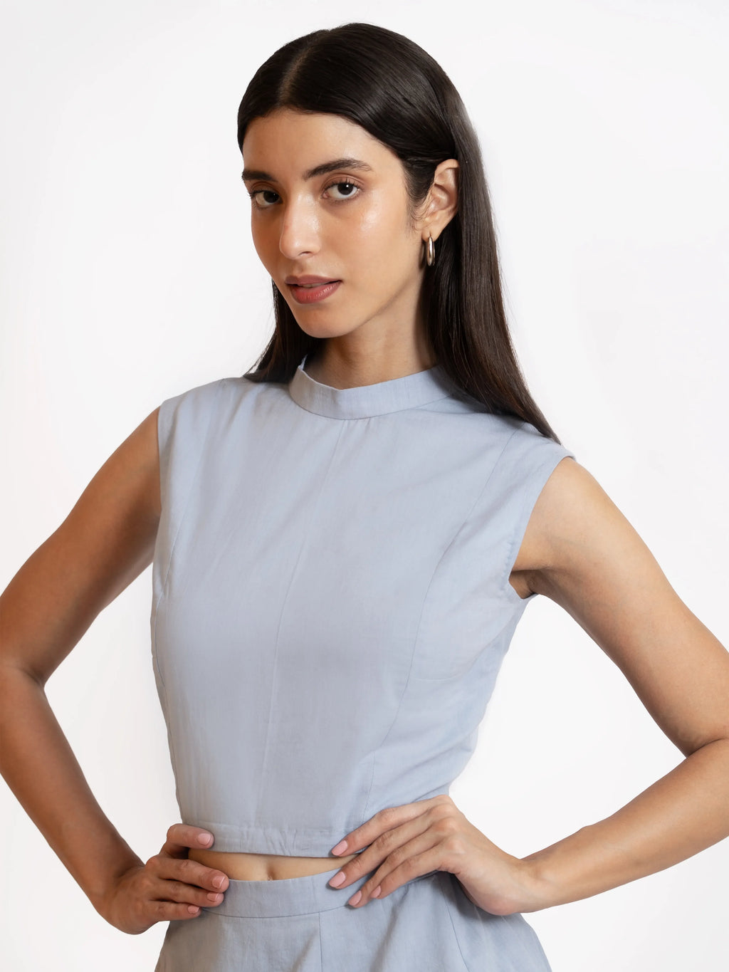 Sky Blue Sleeveless Top