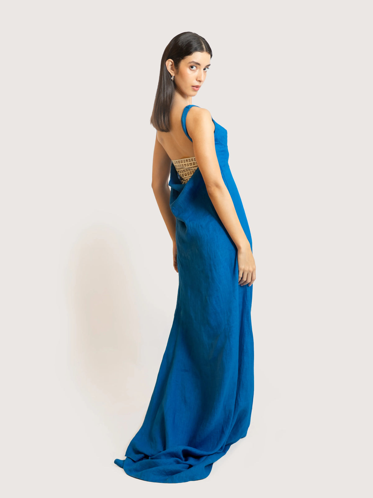 Lapis Drape Dress