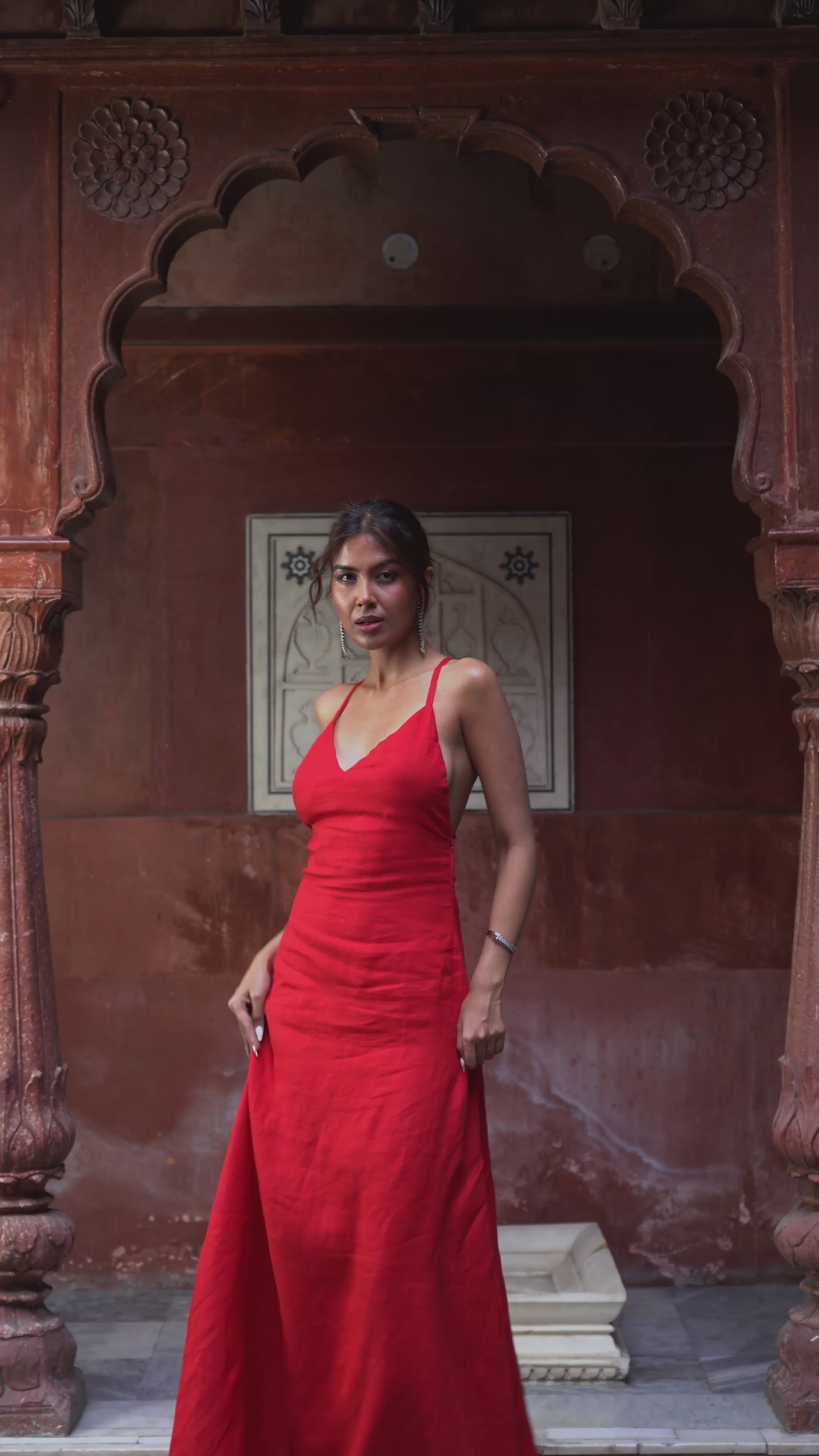 Rich Cherry Drift Dress