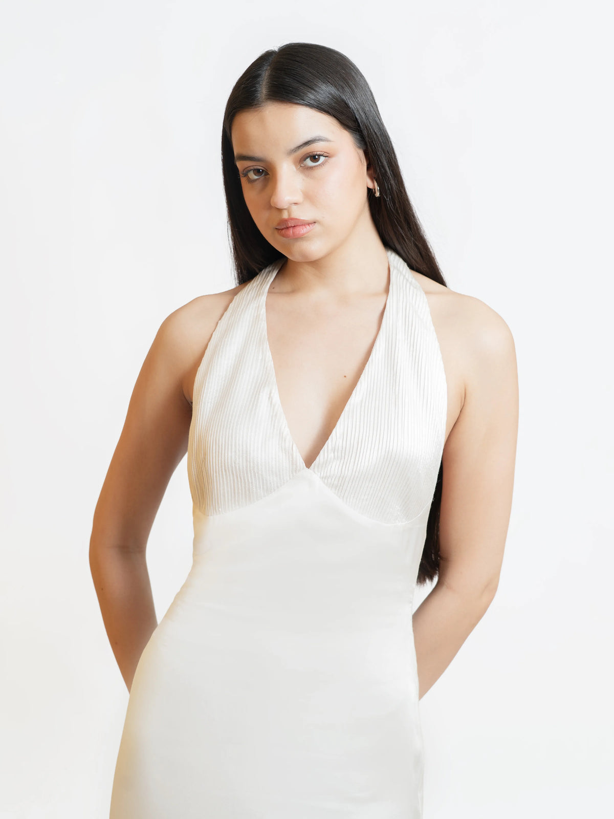 Satin Halter Column